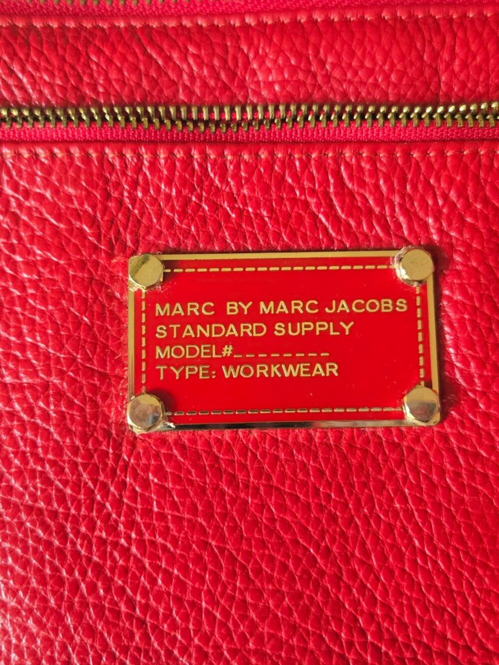 Marc by Marc Jacobs Red Pebbled Leather Clutch Wristlet - UNUSED Pristine